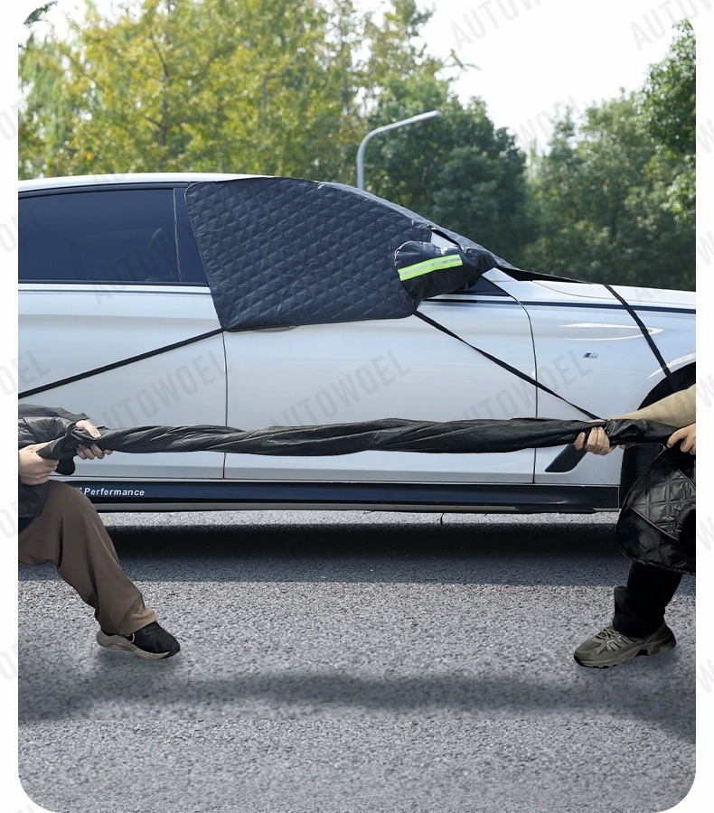 Three-Window Snow Shield, Frost Protection Cover, Front Windshield Snow Cover, Snow Shield, Frost and Snow Protection Cover, Enlarged and Thickened Snow Cover