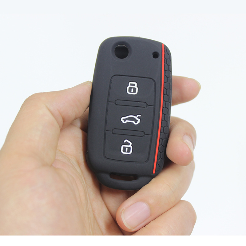Suitable for Volkswagen Key Case Sagitar POLO Tiguan Touareg Bora Golf Silicone Car Key Case Suitable for Volkswagen Key Case Sagitar POLO Tiguan Touareg Bora Golf Silicone Car Key Case