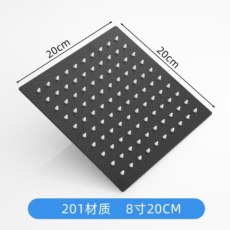 黑色不锈钢顶喷12英寸方形顶喷浴室8寸增压10英寸暗装美式16寸|undefined