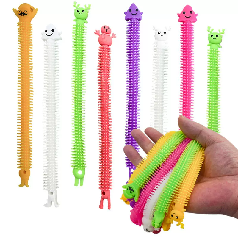 跨境新款TPR软胶圣诞节儿童手环拉拉乐解压玩具圣诞礼物工厂直销