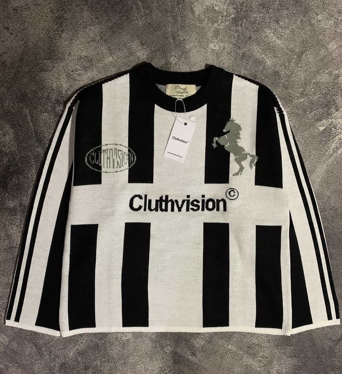 Suéter de rayas verticales sueltas de primavera y otoño retro americano transfronterizo europeo y americano para hombres y mujeres suéter casual de cuello redondo de todo fósforo