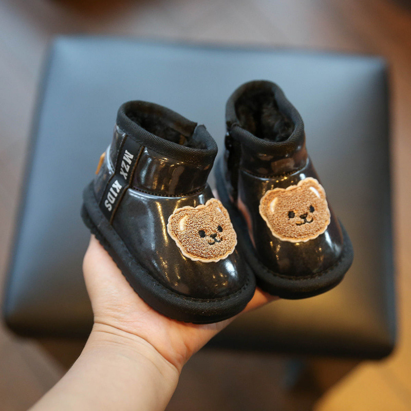 Baby cotton shoes 2023 snow boots winter velvet warm toddler shoes…