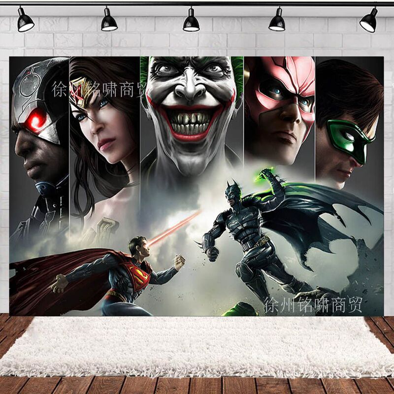 Cross-border Halloween Day Party Horror Banner Batman Background Cloth Ghost Festival Joker Background Atmosphere Decorative Props