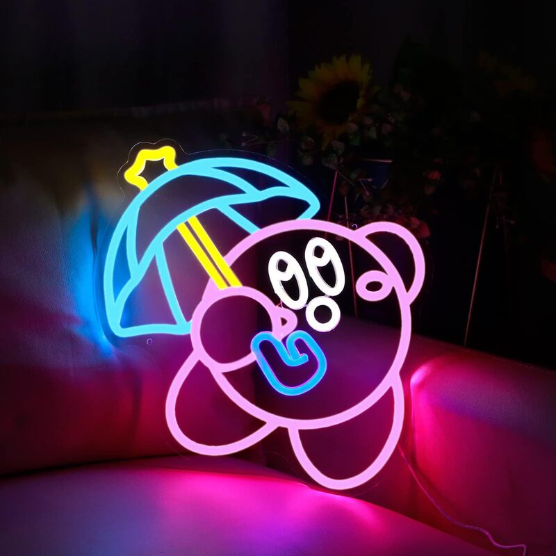 Cross-Border Amazon Popular Neon Decorative Lights Led Light Strip Shape Atmosphere Light Cartoon Pattern Bedroom Wall Lamp