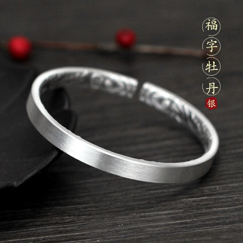 Ethnic silver bracelet handmade, ethnic style, silver 925 sample, Chinese style, Birthday gift