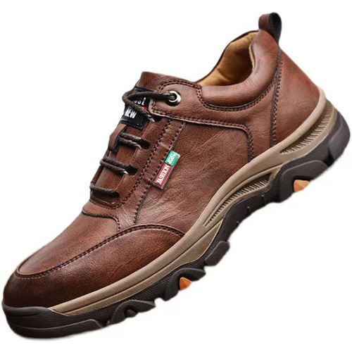 Cross-border men's shoes  spring and autumn new leather outdoor mountaineering men's shoes non-slip sports shoes labor protection shoes work shoes