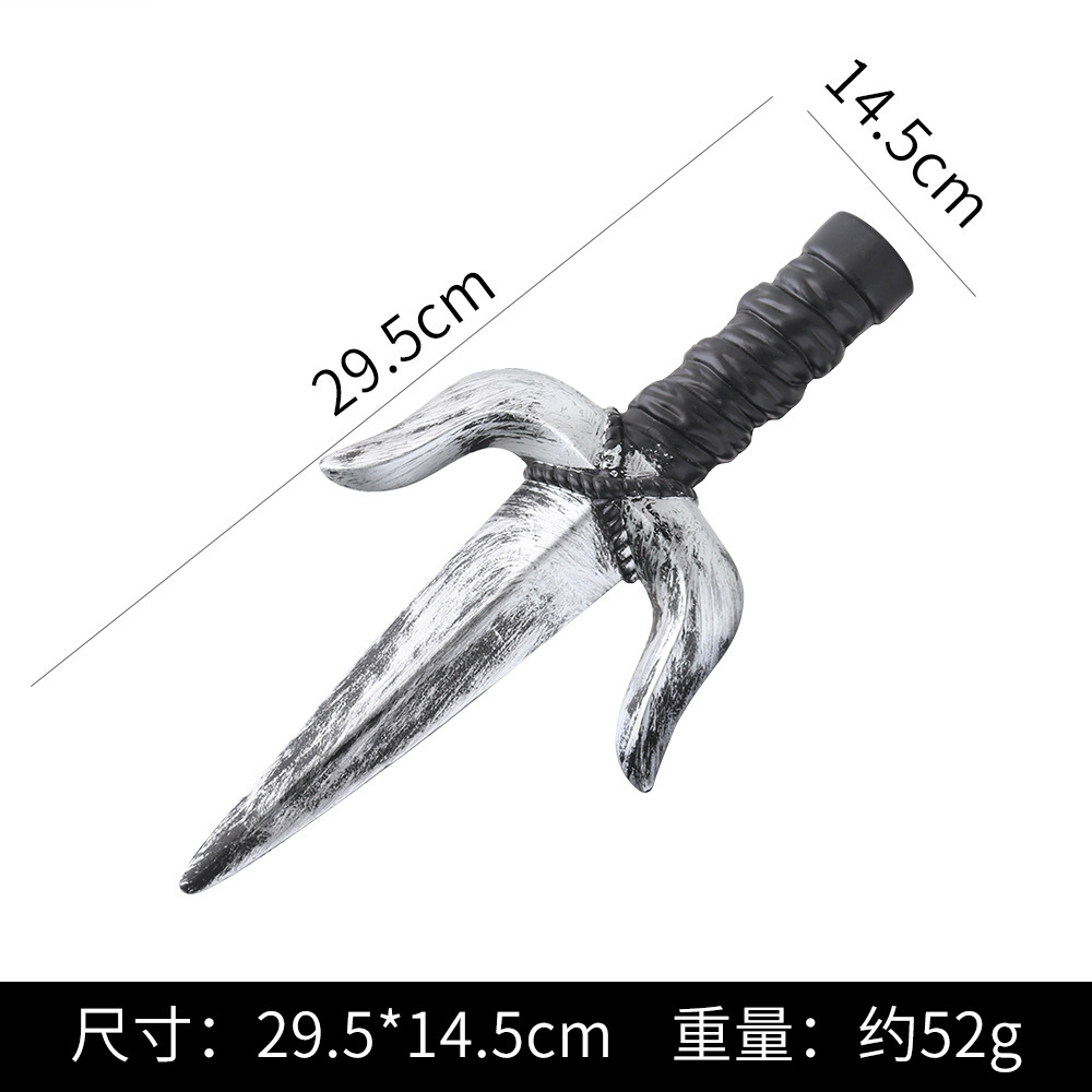 Juguetes de Halloween cuchillos de plástico hachas cosplay props simulación daga suministros de fiesta armas piratas motosierra