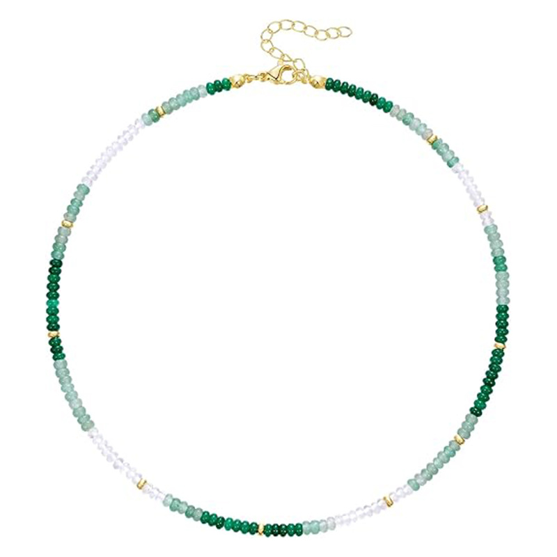 15g Weight Lobster Trigger Clasp Closure Clasp Closure Type Necklace Classification Beaded Chain Chain Type 1 Piece Quantity Daily, Street Occasion natural stone Material Geometric Pattern Women's Gender Simple Style Style Simple Style Geometric Natural Stone Beaded Chain Necklace 14