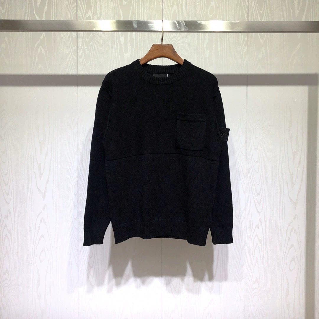 Knitted pullover (Stone Island) Ghost series, chest pocket, pull-up knit