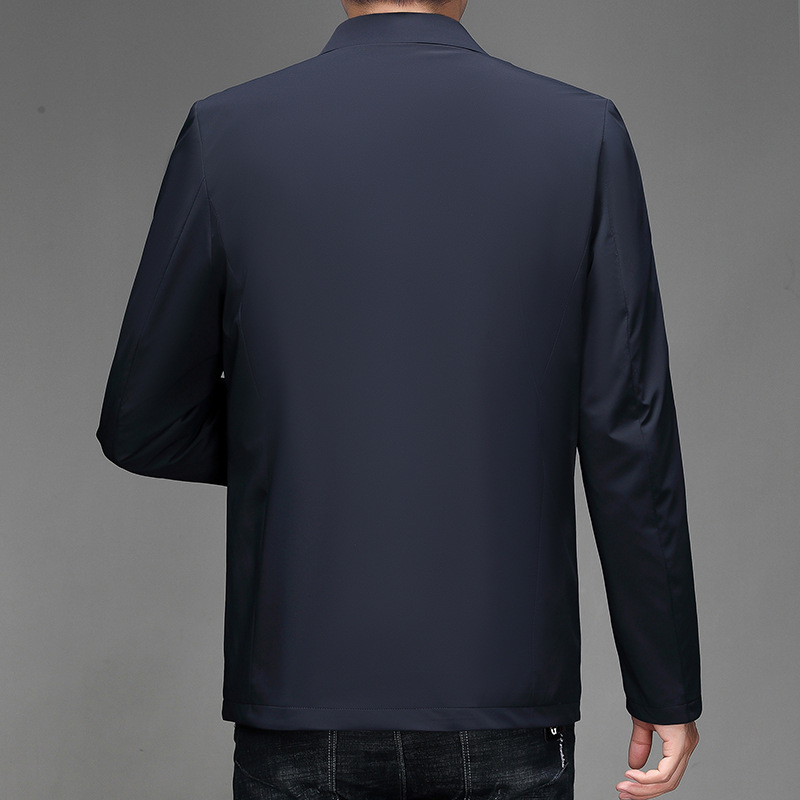 Middle Aged Men's Down Jacket Autumn and Winter New Business Casual Fashion Lapel Warm Fluffy Jacket Men's Clothing_voghion.com