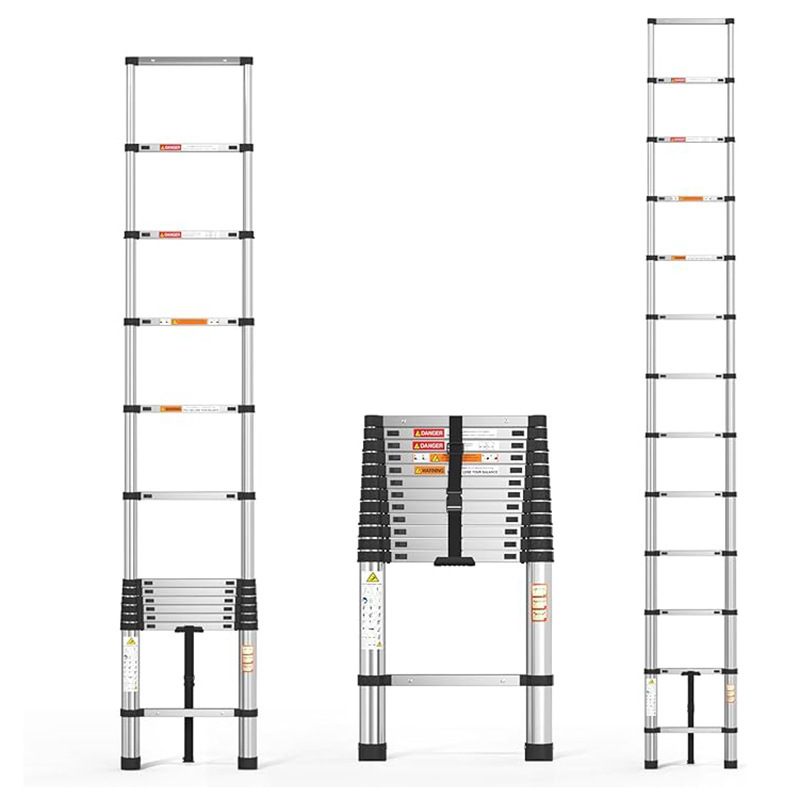 Stainless Steel Portable Telescopic Single-Sided Ladder Household Lifting Semi-Insulated Thickened Bamboo Ladder Factory Pull-Out Steel Ladder Stainless Steel Portable Telescopic Single-Sided Ladder Household Lifting Semi-Insulated Thickened Bamboo Ladder Factory Pull-Out Steel Ladder