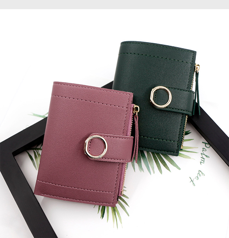Women's Solid Color Pu Leather Zipper Wallets display picture 2