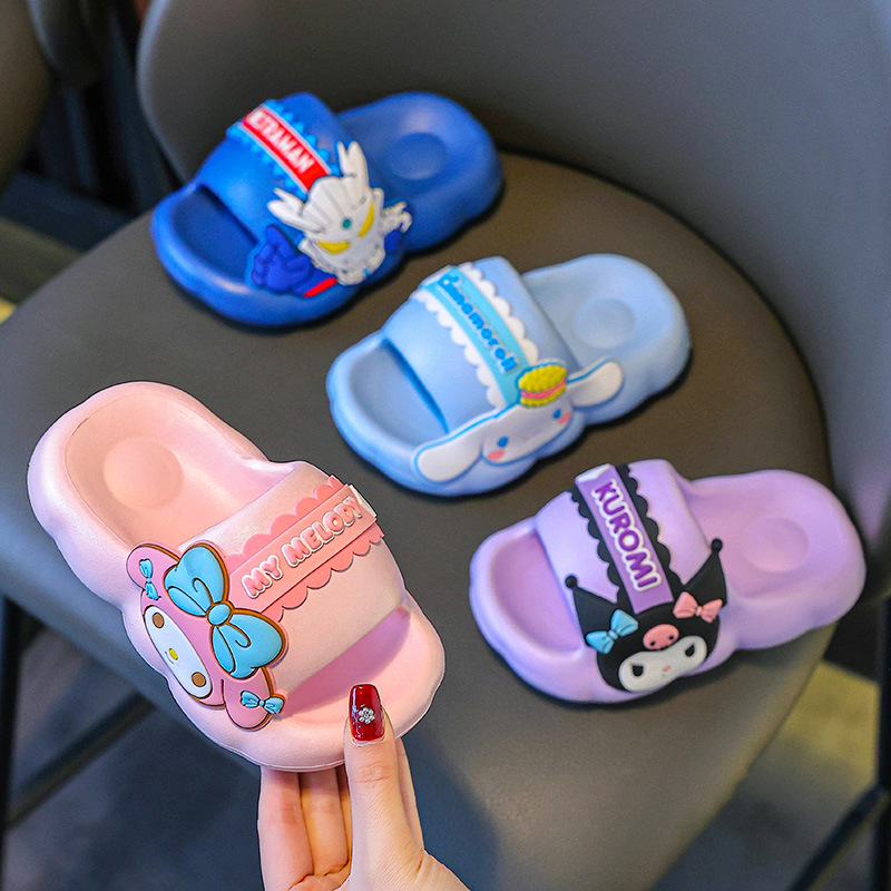 Girls Children's Slippers Sanrio Baby Girls Summer Indoor Home Bath Non-Slip Slippers