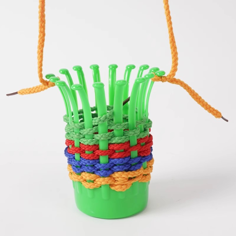 Cestas de flores de tejido bloques de tejido de jardín de infantes de clase media juguetes de inteligencia auxiliares didácticos sensoriales mano entrenamiento de movimiento fino