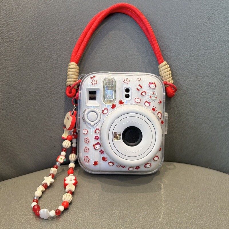 mini13 transparent case instax crystal chain instant camera hard shell protective case