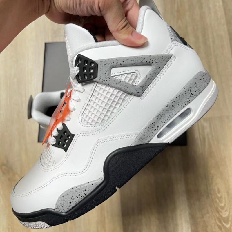 Putian Shoes High-Quality Aj4 First-Layer Leather Basketball Shoes Original High-Top Version Unisex Casual Joe 4 Sneakers Factory Direct Sale