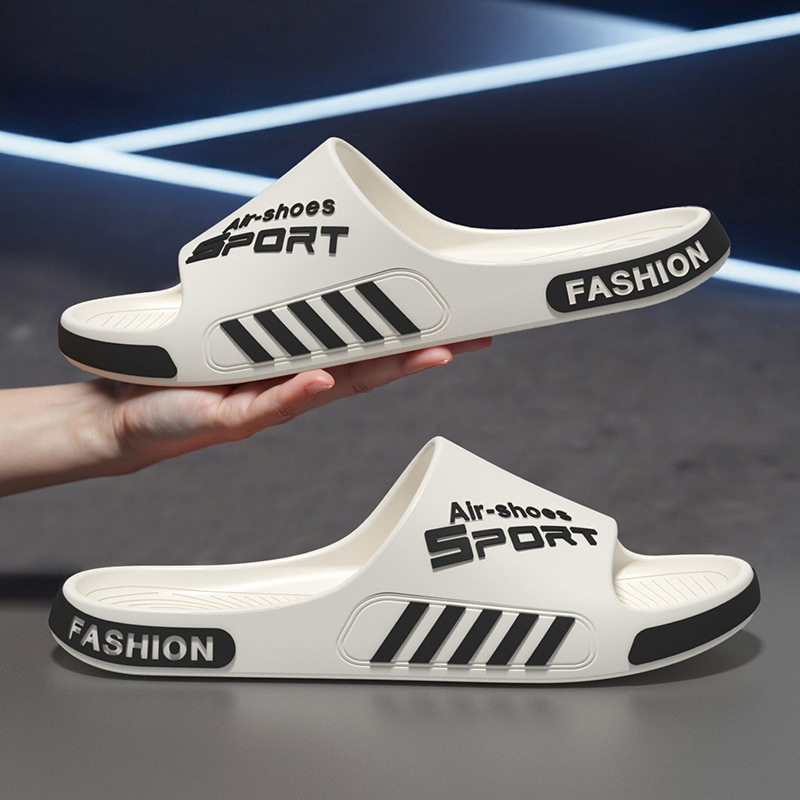 Deodorant Slippers Men's Summer Large Size New Indoor Silent Home Sandals Widened Anti-Slip Sports Men's Shoes Cross-Border