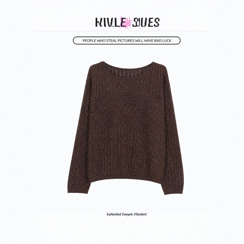 2026 Autumn New Collection: Women's Loose-Fit, Relaxed-Style Long-Sleeve Knit Sweater with Shiny Yarn Detail, Versatile Base Layer Top 2026 Autumn New Collection: Women's Loose-Fit, Relaxed-Style Long-Sleeve Knit Sweater with Shiny Yarn Detail, Versatile Base Layer Top