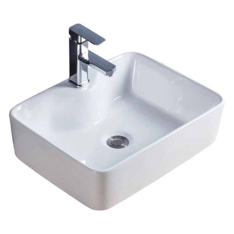 Керамическая раковина для столешницы, маленькая, для балкона, квадратная, для ванной, одинарная, бытовая, дизайнерская
