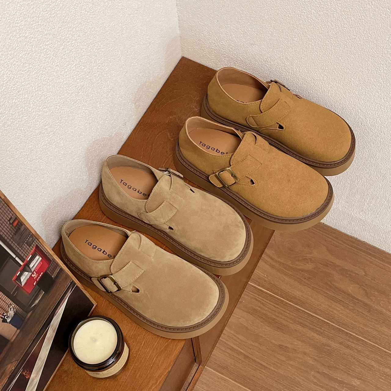 Туфонные кексы Bokenn обувь женская осень-зима 2024 новая модель обувь Lefu все включено ботинки Bokenn повседневные одиночные туфли