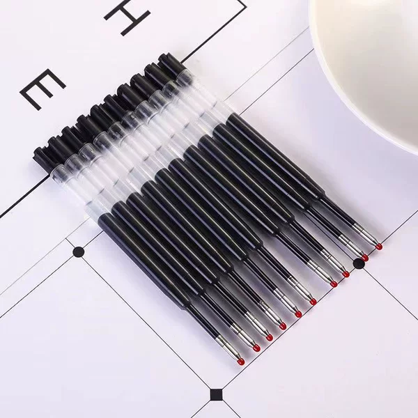 Source manufacturers wholesale gel pen refills universal replacement 0.5mm signature pen bullet head rotation press business