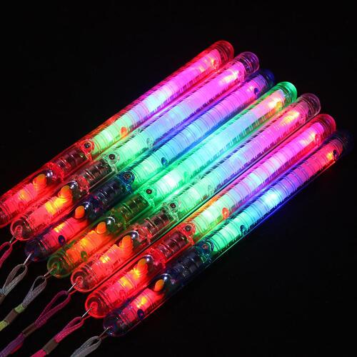 Large transparent flash stick, colorful fluorescent stick, water wave stick, rope stick, concert stall luminous toy