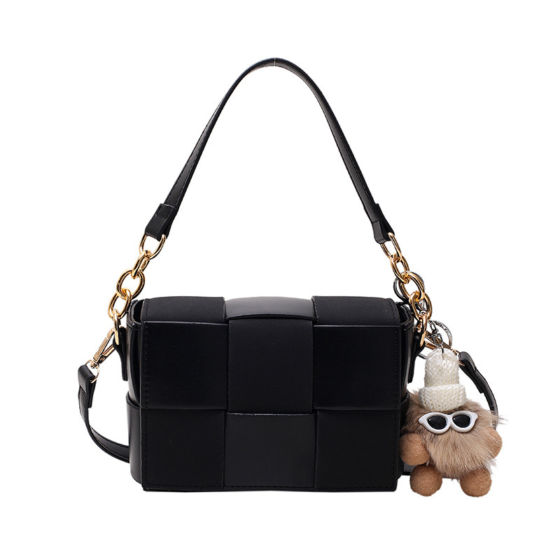 Estilo coreano contraste color tejido pequeño bolso cuadrado 2023 otoño nuevo versátil retro moda bolso de hombro ins crossbody bolso de mujer