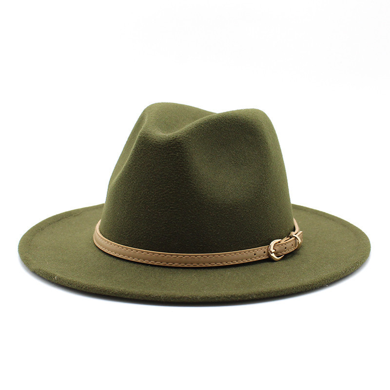 Otoño y invierno británico para hombres y mujeres nuevo sombrero de lana de jazz sombrero de bisel sombrero clásico sombrero de moda sombrero de felt al por mayor