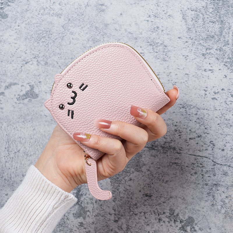 Porta carte a forma di gatto da donna, nuovo, piccolo, celebrità di Internet, carino, multi-carta, avanzato, cartone animato, porta monete, portatile, carino_voghion.com