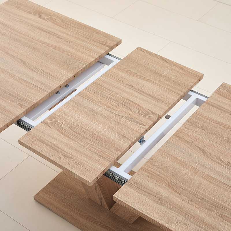 Mesa de comedor de madera sólida mesas plegables retráctiles comercio exterior simple MDF mesa de comedor plegable