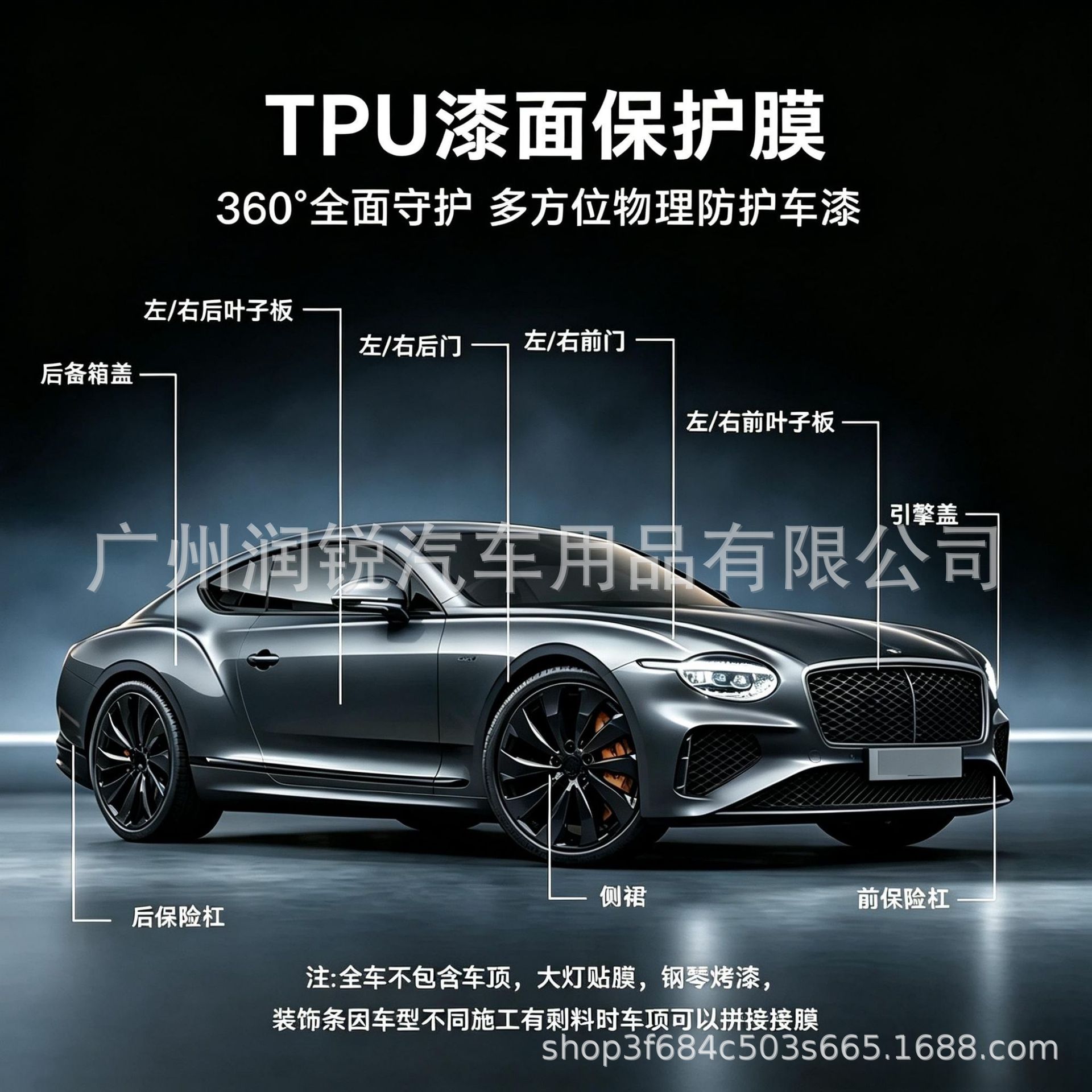 Factory direct supply for cross-border sales: TPU car paint protection film, invisible car wrap, PPF, high-gloss, scratch-resistant, and self-healing
