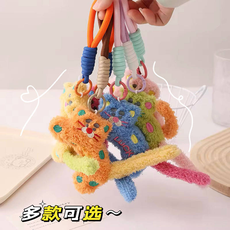 Lindo luck gato cordón de teléfono móvil creativo nueva cadena de teléfono móvil ins adornos de cámara estudiantes colgante de dibujos animados mujer