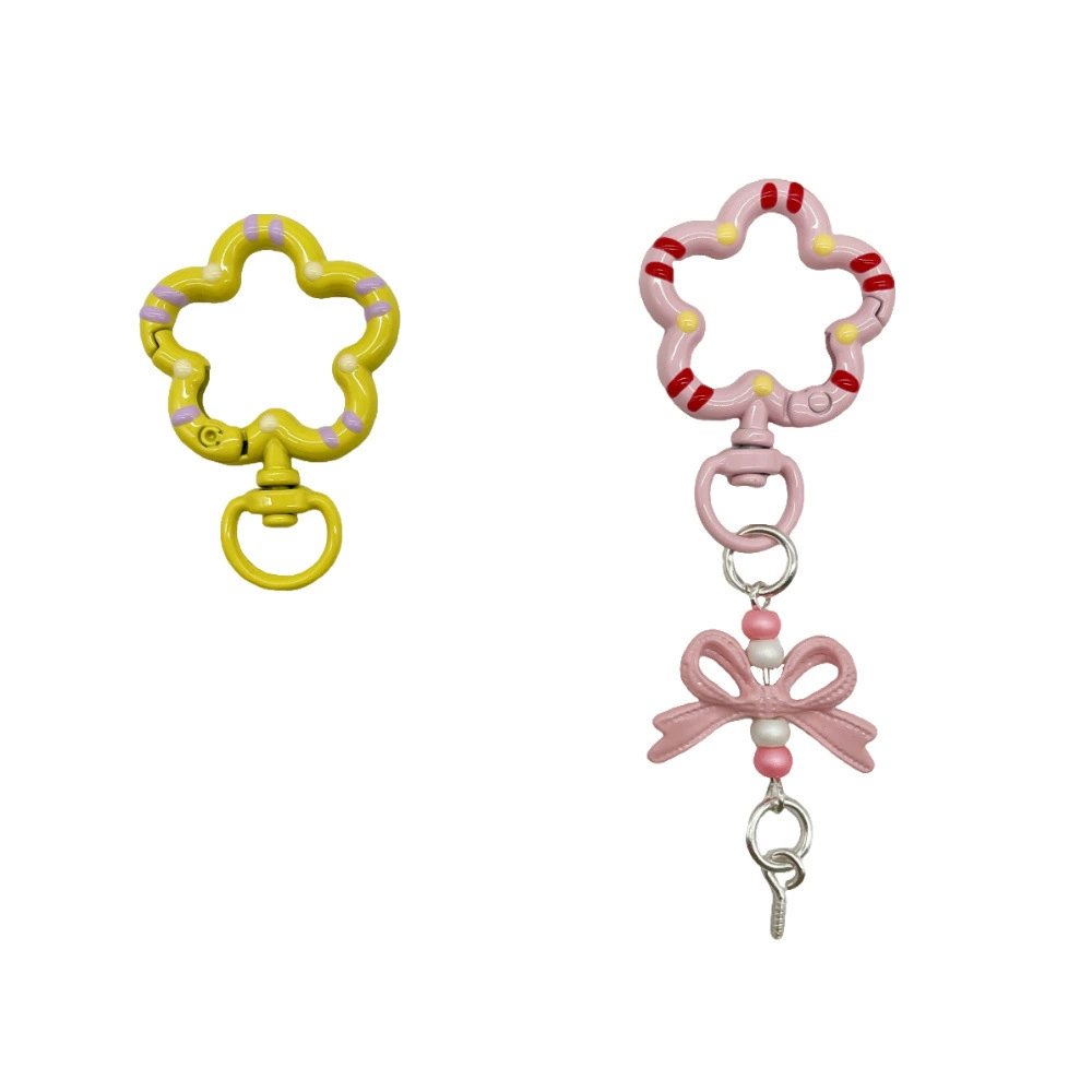 Universal keychain flower-shaped, accessories, flowered, DIY