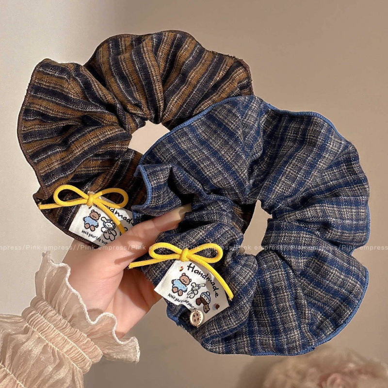 韩系大肠发圈女新款高级感扎头发马尾低丸子头花超大头绳皮筋