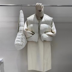 短款羽绒马甲女外穿背心2025冬季新款外套鸭绒无袖坎肩韩系大码