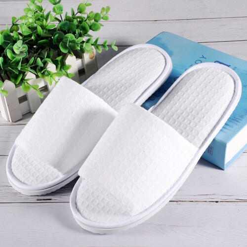 Manufacturer supplies disposable waffle slippers for hotels, homestays, travel, home hospitality, willow leaf bottoms, large quantities available for wholesale