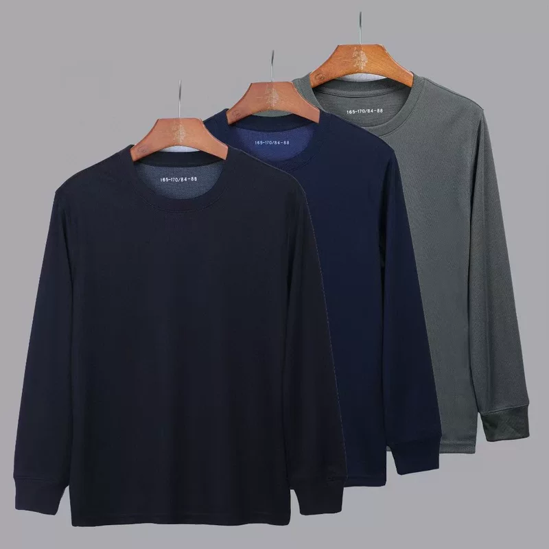 Colored autumn long-sleeve, quick dry breathable T-shirt for men and women for training, sports suit for gym, round collar, for running