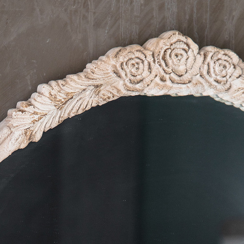 Clothing store retro old-fashioned floor mirror loft bedroom dressing mirror solid wood full-length mirror guesthouse furniture decoration mirror 