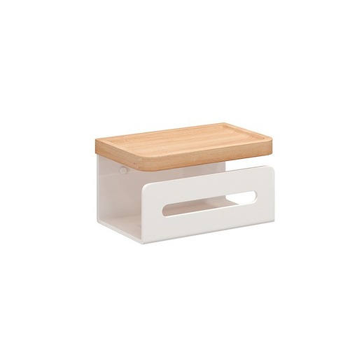 Solid wood tissue box bathroom punch-free paper box toilet toilet paper holder toilet paper storage rack paper towel