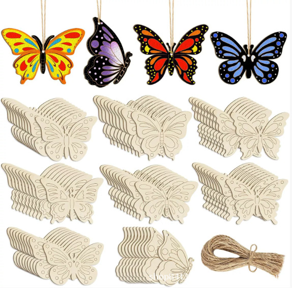 DIY Handmade Craft Wooden Puzzle Blanks Decorative Toy Set for Children Assembly and Painting