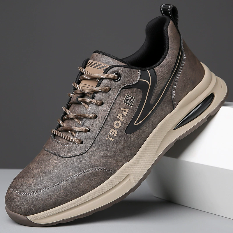 Весенне-осенняя мужская повседневная кожаная обувь, молодежная британская дышащая мягкая кожа, белые туфли на шнуровке, модная Осенняя обувь