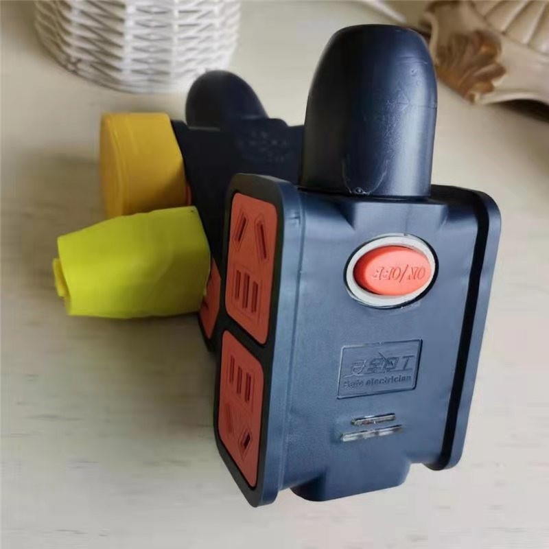 22孔大功率带开关无线地拖插座插排厚铜摔不烂包胶工地工程接线板