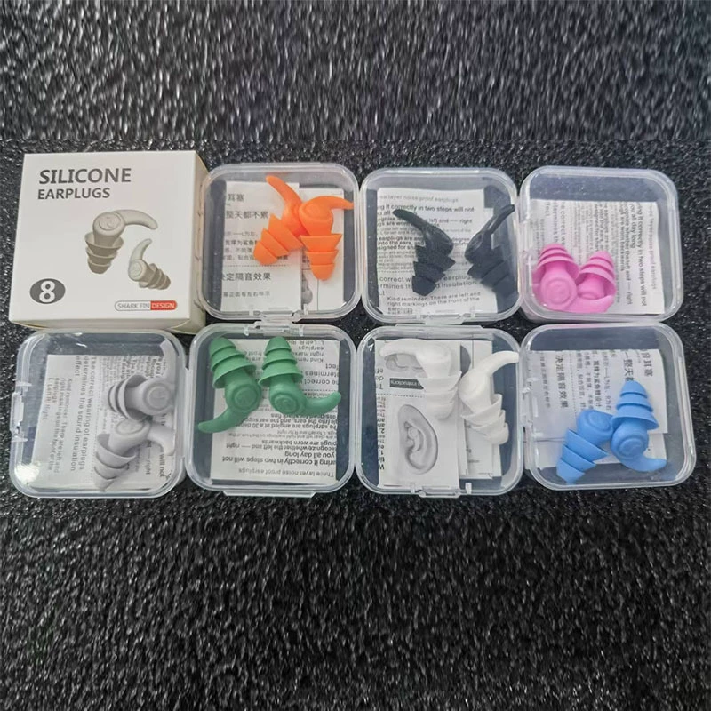 Силиконовые звукоизоляционные беруши, противошумные, средство для сна, трехслойное шумопоглощение, промышленная защита ушей от проникновения воды, бесшумные беруши для общежития.