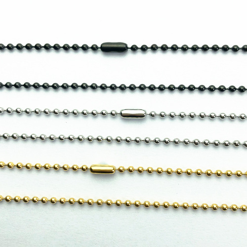 Quicksilver Water Jewelry Chain, Pendant Matching Chain, Titanium Steel Bead Chain, Matching Chain, Necklace nc-002