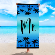 欧美跨境毛巾布印花沙滩巾成人游泳浴巾外贸超细纤维沙滩浴巾