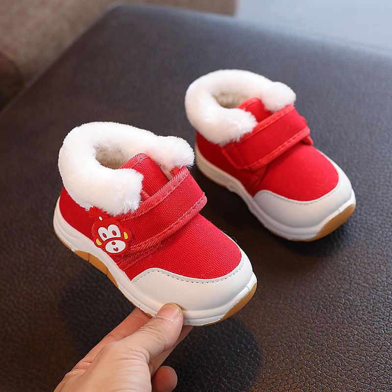 秋冬婴儿软底防滑学步鞋0-1-2岁宝宝鞋子冬加绒男女童儿童棉鞋