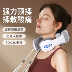 跨境U型颈椎按摩枕家用揉捏电动颈部按摩器斜方肌按摩仪肩颈护颈