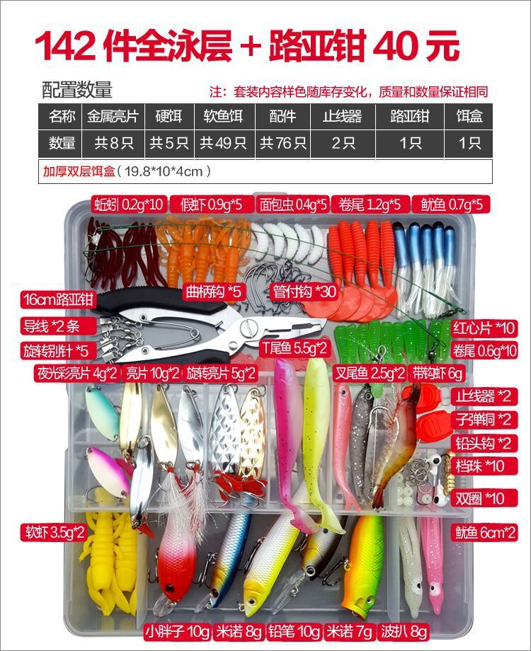 Fishing Lures Fishing Gear Tackle Box Fishing Attractantsfor Bass Trout Salmon Fishing Accessories Including Spoon Lures Soft Plastic Worms Crankbait Jigs Fishing Hooks