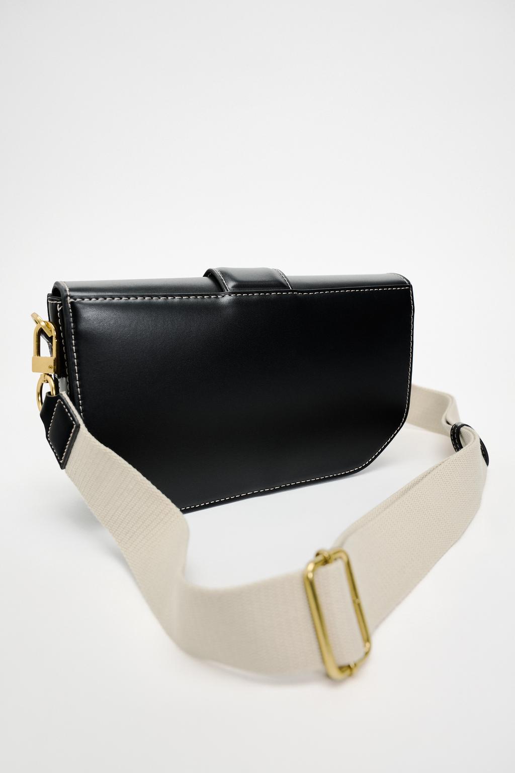 Pu Leather Material Women's Pu Leather Solid Color Classic Style Sewing Thread Square Flip Cover Crossbody Bag