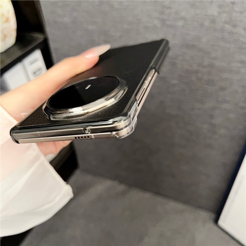 适用华为荣耀Magic V5折叠屏翻盖双中轴全包手机壳磁吸皮纹保护套|undefined